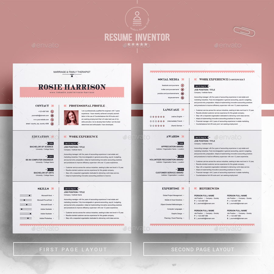 modern resume ms word apple pages cv template by modern resume template pages